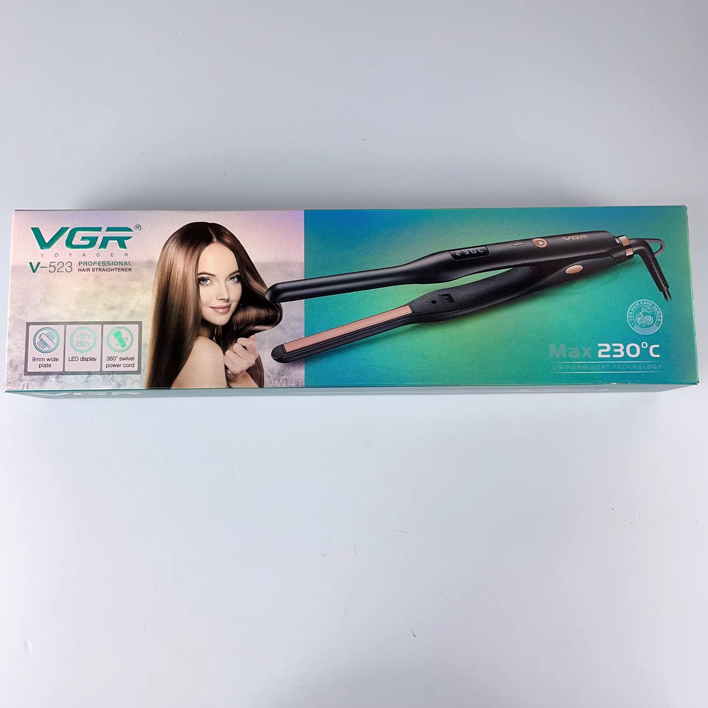 VGR V-523 Professional Hair Straightener – 9mm Plates & LED Display