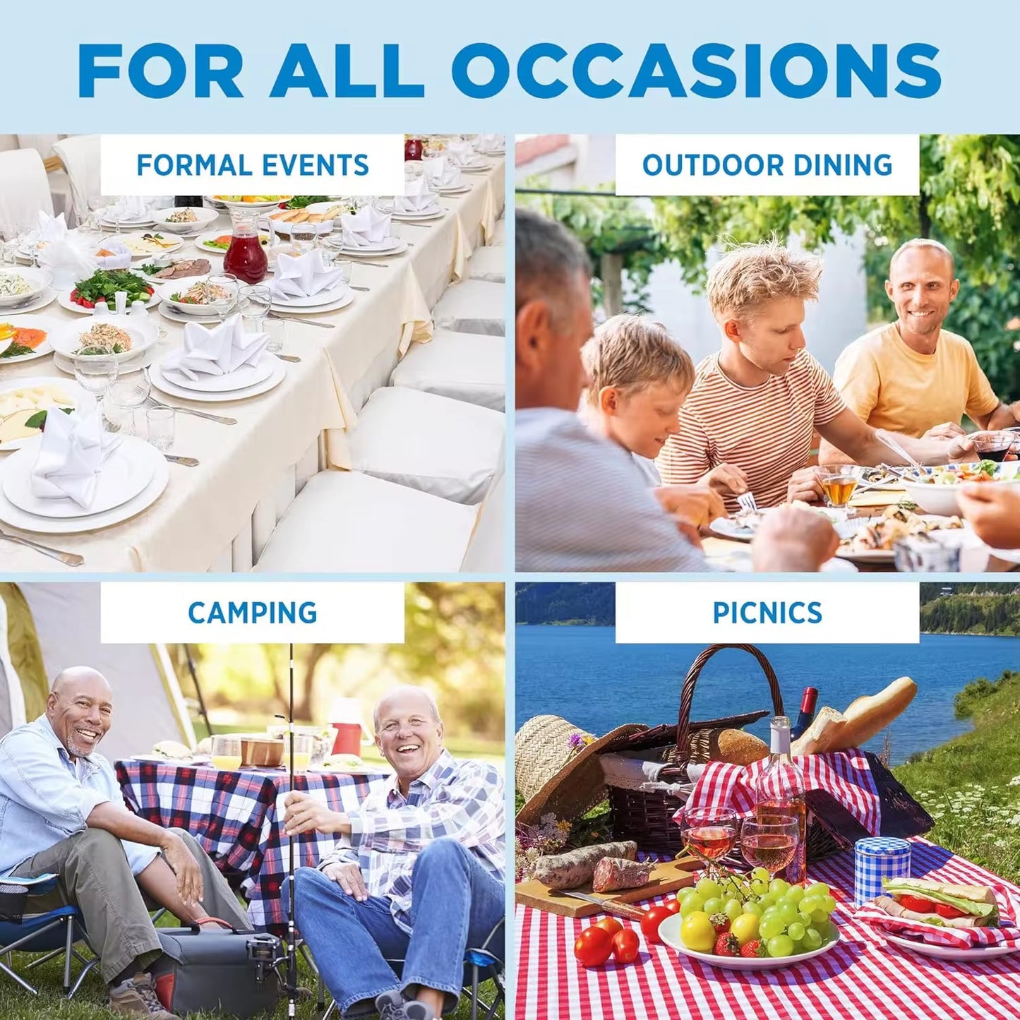 Foldable Plastic Table | Portable Indoor Outdoor Event Table