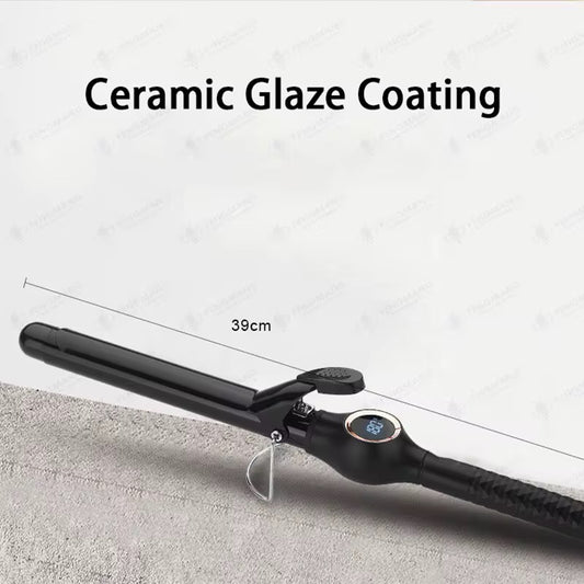 Professional Curling Iron with LED Display – 9mm/13mm/25mm Ceramic Glaze Wand