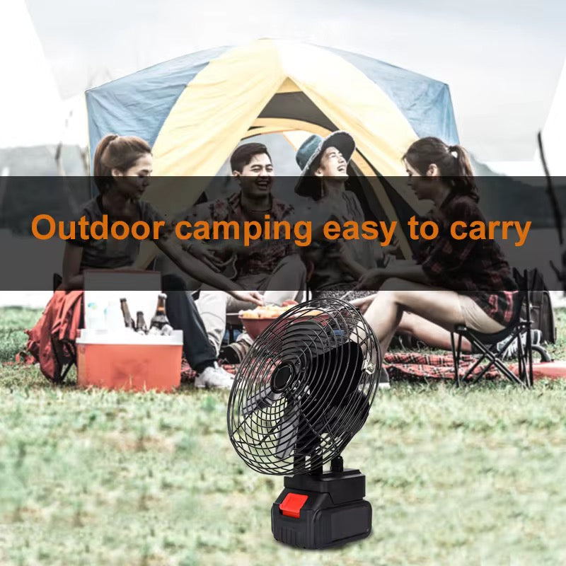 Portable Cordless Fan with 21V Lithium Battery – Outdoor & Home Use