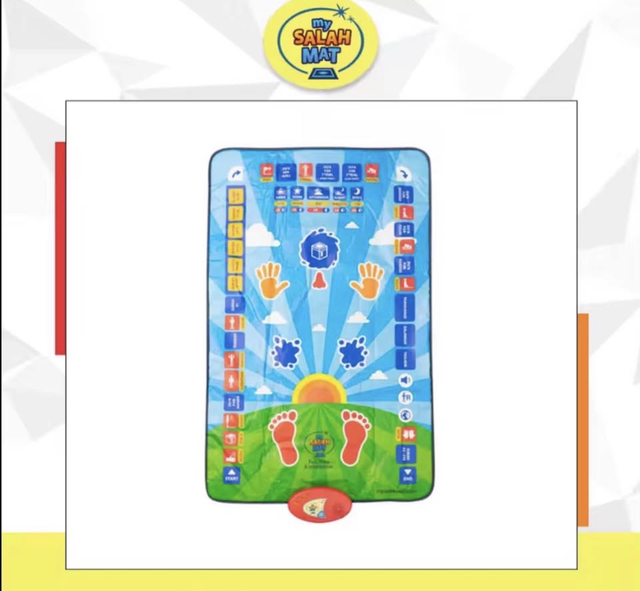 Educational Interactive Prayer Mat for Kids | 36 Touch Keys | 15 Languages | Teaches Salah & Wudu