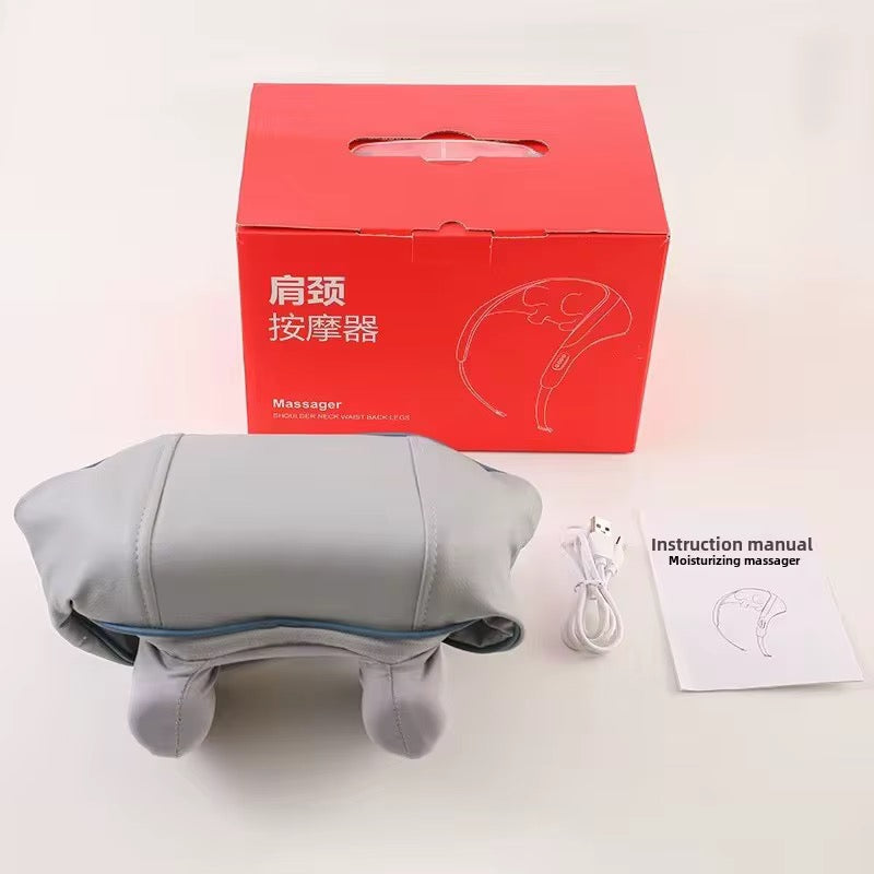 6-Head Electric Neck & Shoulder Massager – Wireless & Heated