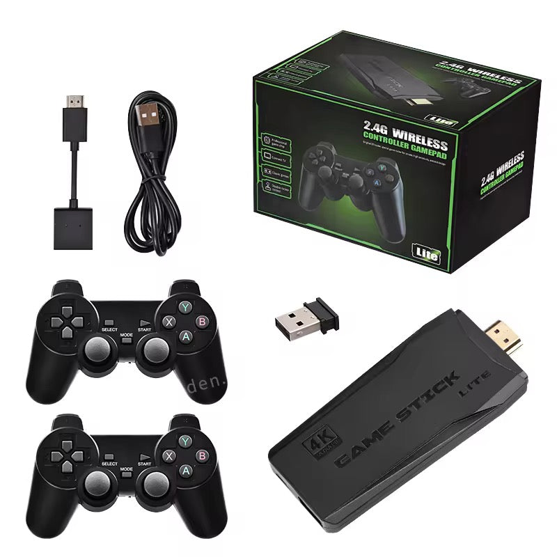 M8 4K Game Stick Console | 2.4G Wireless Controllers | Retro Gaming HDMI TV Console