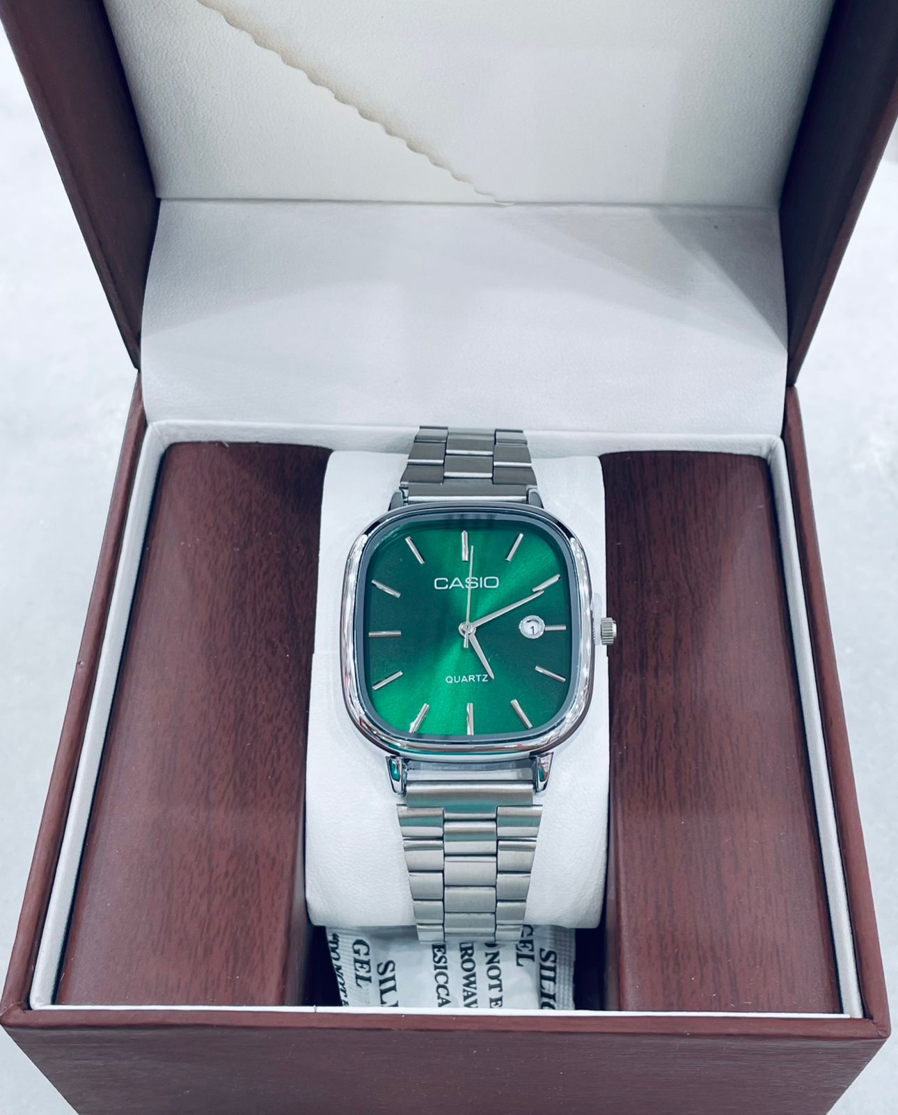 Casio Square Dial Stainless Steel Watch