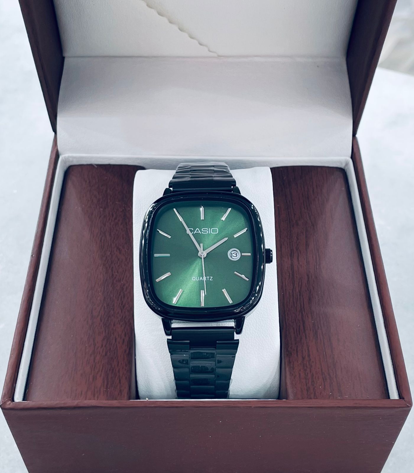 Casio Square Dial Stainless Steel Watch