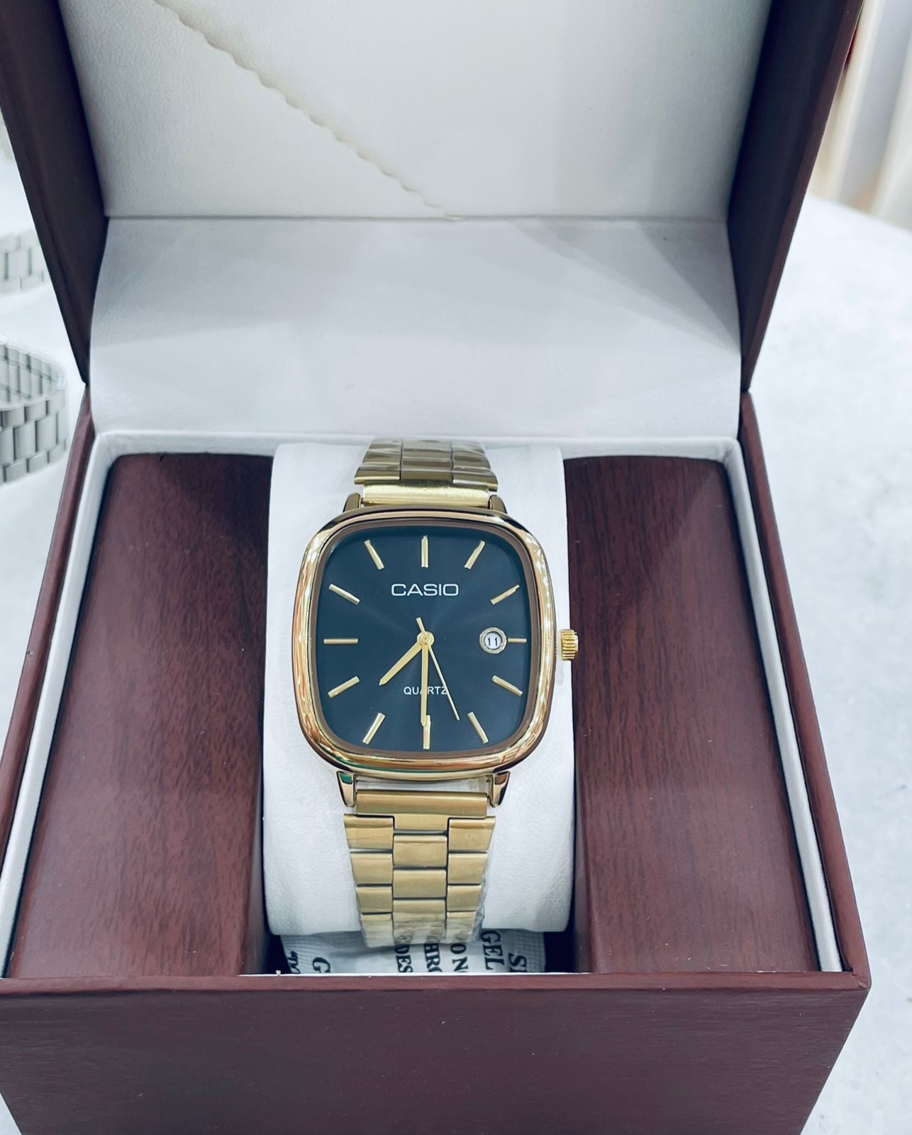 Casio Square Dial Stainless Steel Watch